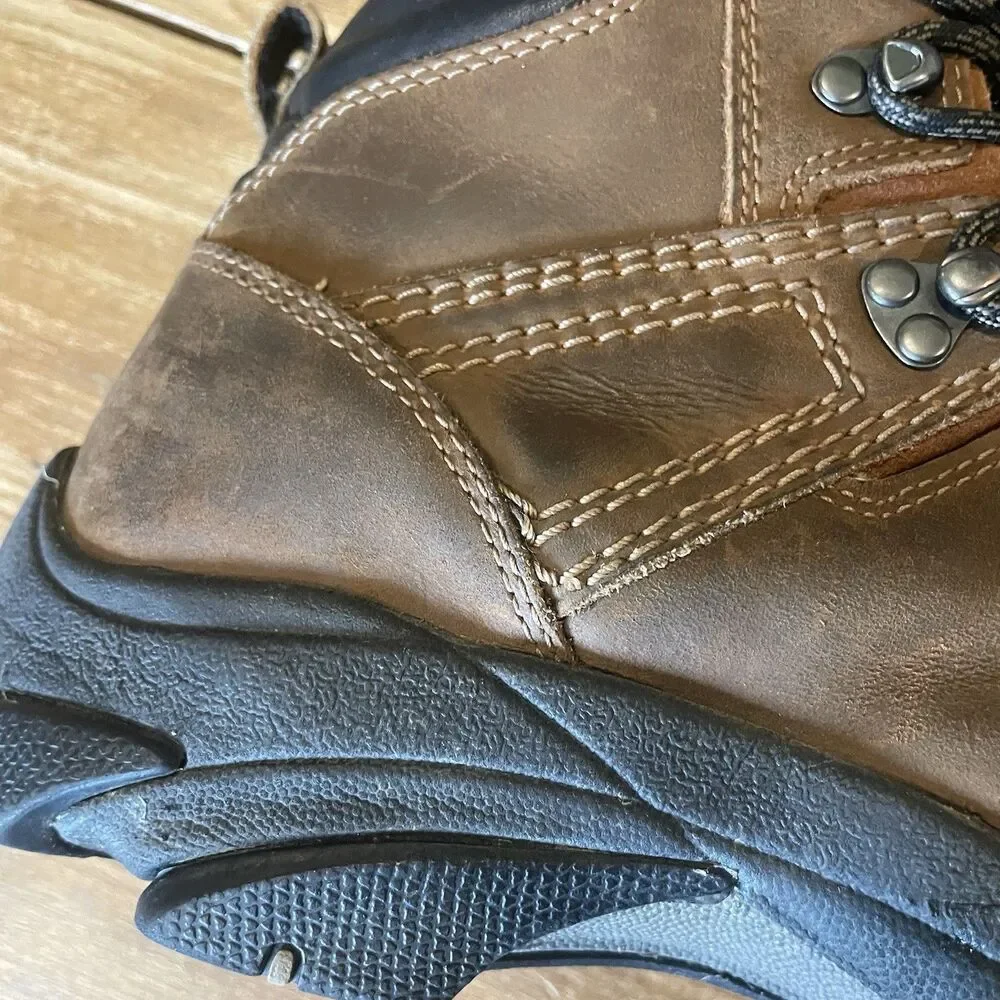 Keen Waterproof Hiking Boots Mens 9.5 Brown Leather Mid Outdoors 1006983